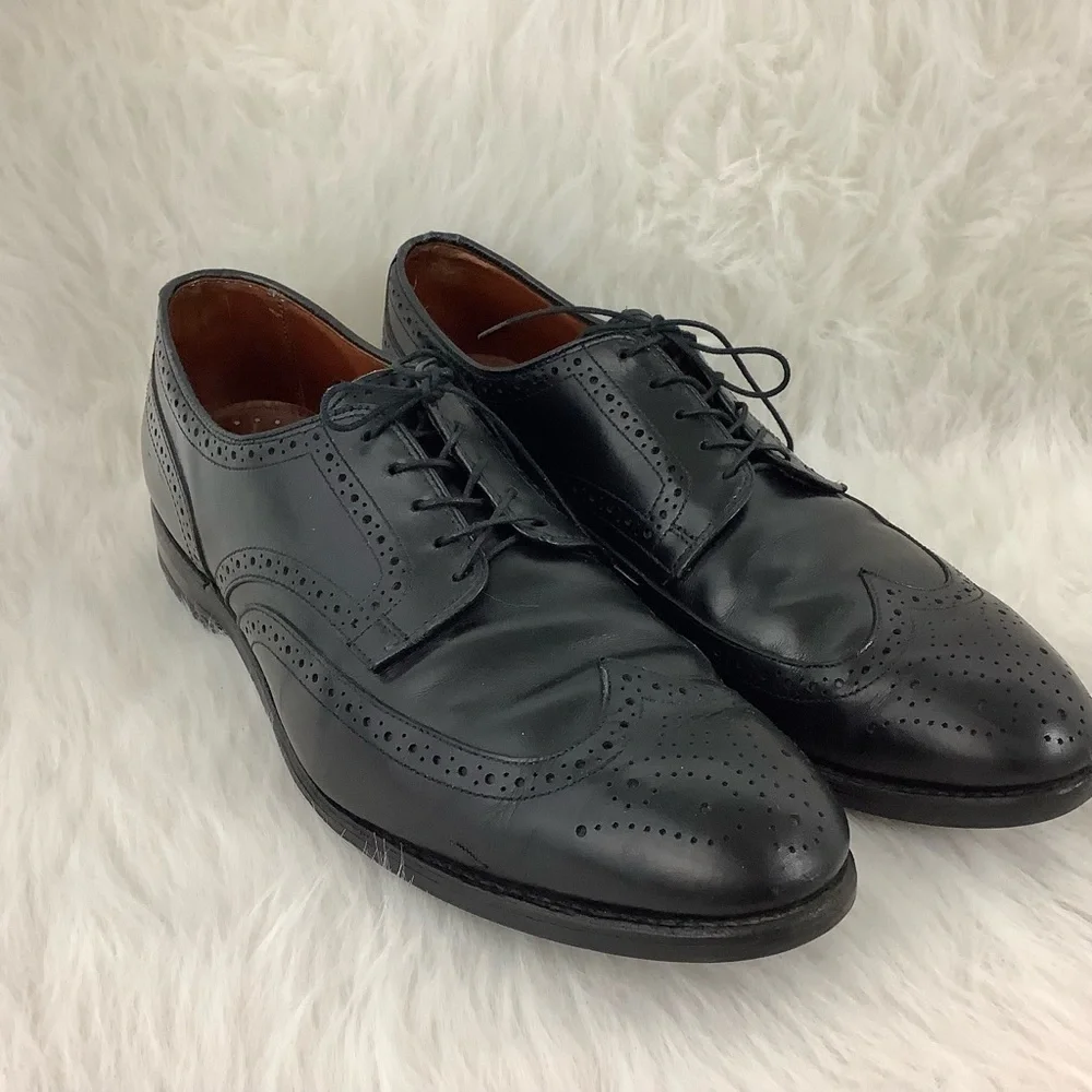 Allen Edmonds Lombard Black Leather Brogue Oxford Shoes 11